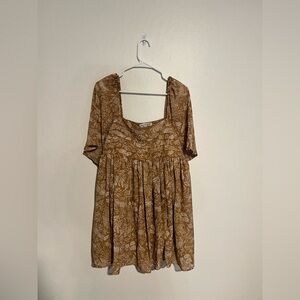 NWT Wallflower Short Bell Sleeve Pleated Bodice Skater Dress Size XL